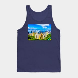 Victoria Peak, Hong Kong, Kowloon And Victoria Harbor Tank Top